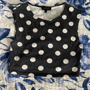 Topshop polka dot crop top